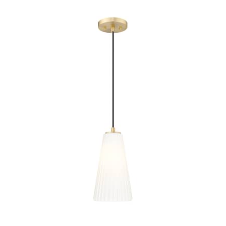 Z-Lite Farrell 1 Light Pendant, 6in. W x 11in. H, Modern Gold 3043P6-MGLD